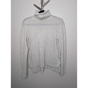 Athleta Merino Wool Blend Gray Paneled Long Sleeve Turtleneck Sweater Top - XXS